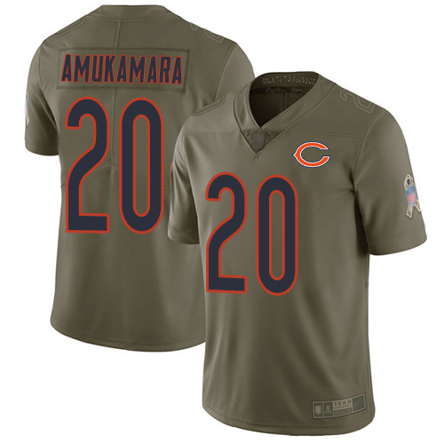Chicago Bears Limited Olive Men Prince Amukamara Jersey NFL Football #20 2017 Salute to Service->youth nfl jersey->Youth Jersey